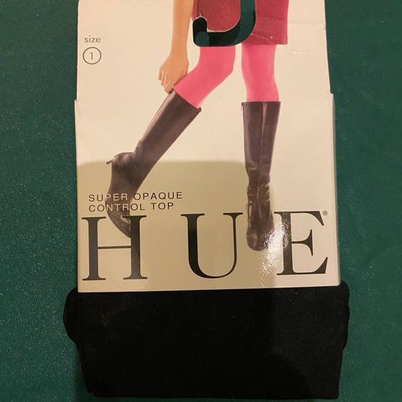 HUE Accessories Nwt Hue Super Opaque Control Top Black Tights